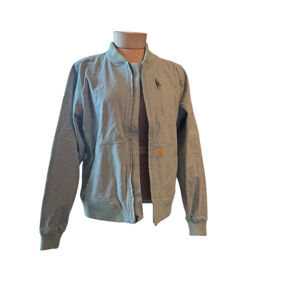 Carhartt Women's Bomber Jacket Light Blue Sz M - Picture 11 of 11